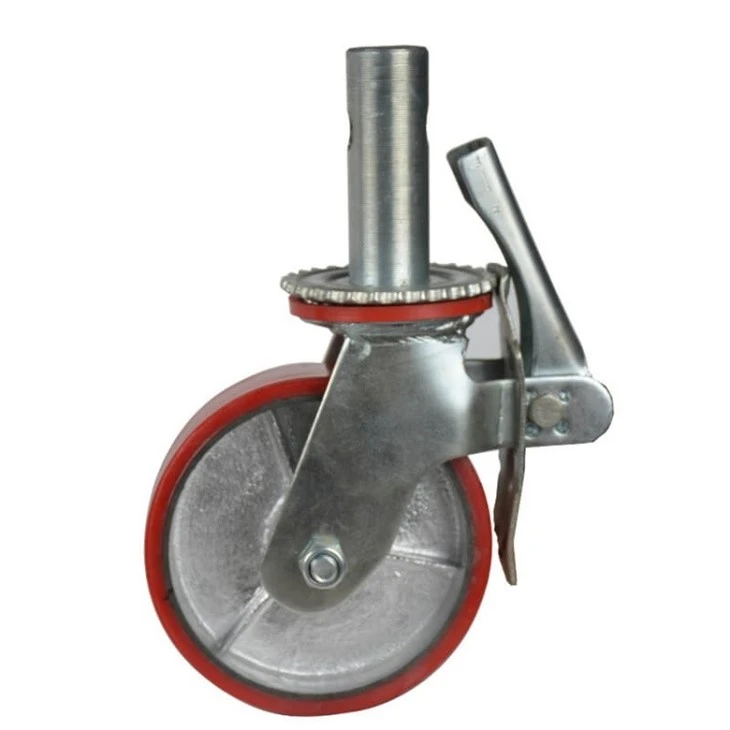 CAST IRON CORE PU SCAFFOLDING CASTER WHEELS